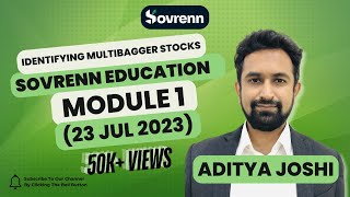 Learn Investing with Aditya Joshi IIT Delhi Silver Medalist  How to find Multibagger Stocks [upl. by Freya]