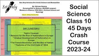 Day 2 45 days Social Science Class 10 Crash Course [upl. by Thynne169]