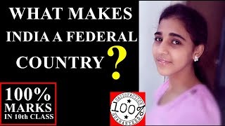 Federealism What makes india a federal country Class 10 SST 2019 Q2 [upl. by Regen]