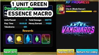 100 GREEN ESSENCE MACRO ANIME VANGUARDS [upl. by Gnilyam]