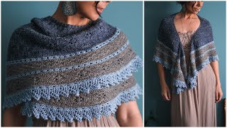 The Easy Way to Add a KnittedOn Border to any Knitted Shawl or Project – Amaya [upl. by Edmea]