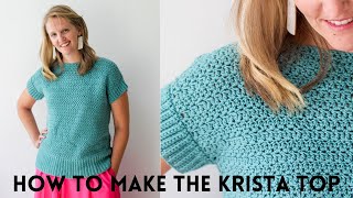 How to crochet a top  Crochet for beginners  Crochet clothes the Krista Crochet Top  Summer Tops [upl. by Batory650]