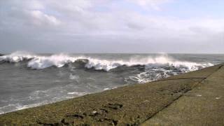 Ardglass Harbour hit by ROUGE Wave Irish sea Storm [upl. by Kcirrag614]