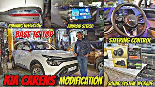 Kia carens Modification ✅️ 2024 Upgrade Sound system ✅️🔥 Kia Carens Genuine Accessories Karol bagh✅️ [upl. by Elleinnod]