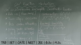 SN1 reaction mechanism  tamil  nucleophilic substitution reaction [upl. by Bolme]