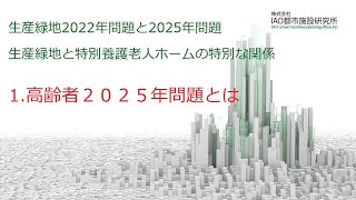 1高齢者２０２５年問題とは [upl. by Ettecul]