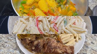 Jamaican Steam Fish Rasta Pasta with Shrimp  Steam Fish Recipe 2024 [upl. by Nosinned808]