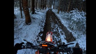 2023 Ktm 300 exc tpi six days edition snow test  ride [upl. by Basir]