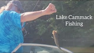 Fishing at Lake Cammack on the boat Part 1 [upl. by Dunstan]