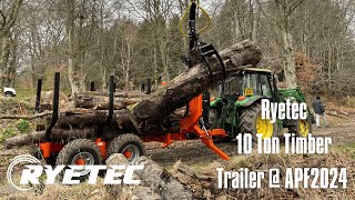 Ryetec 10 Ton Timber Trailer amp 67m Crane at APF Show 2024 [upl. by Firahs]