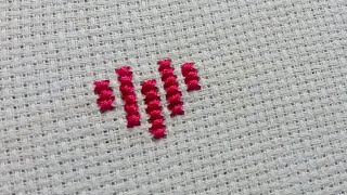 Hand Embroidery Create an Easy Heart with Cross Stitch  Pattern 3 [upl. by Larsen]