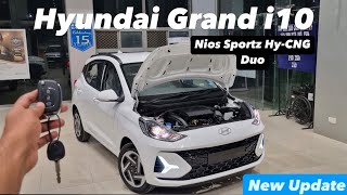 2024 Updated New Hyundai Grand i10 Nios Sportz 12 HyCNG Duo Review [upl. by Meekar]