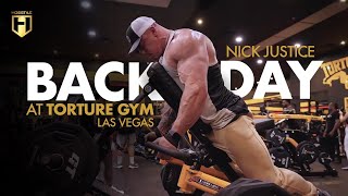 Nick Justice Back Workout  Testing Out New Machines at Torture Gym in Vegas  HOSSTILE [upl. by Sined418]