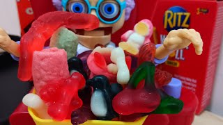 ASMR🏄‍♀️REFILLING FISH TAIL GUMMY CROCODILE GUMMY PENGUINGUMMY DENTURE GUMMY IN GRANNYS PLATEVIRAL [upl. by Ocirema406]