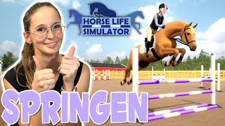 Erstes Mal auf dem Springplatz 🐴 Horse Life Simulator Demo [upl. by Yentirb333]