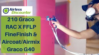 210 Graco RAC X FF LP FineFinish amp Airassisted Airless Graco G40 Demonstration ONLY [upl. by Rustice]