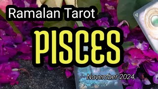 Ramalan Tarot Pisces Akhir November 2024 Rejeki Mu Lancar Mengalir Asmara Ssmakin Lengket [upl. by Brenan148]