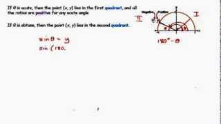 46 Obtuse Angles and Exact Values part 1 [upl. by Ruskin]