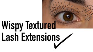 Textured Eyelash Extensions 101  Wispy Lash Extension Tutorial [upl. by Rattray]