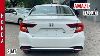 New Honda Amaze Facelift 2021  Amaze S MT  Detailed Walkaround Video [upl. by Zetana471]