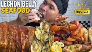 Lechon Belly  Seafood Mukbang ASMR by 1611s Finest Lechon Belly [upl. by Thema479]