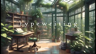 🌱C O Z Y Ambience  Summer study with the Witch🧙‍♀️Reading room  Typewriter  flipping Book sounds [upl. by Ruella480]