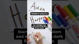 Make writing fun for your Preschooler and Kindergartener by having them write their name in colors [upl. by Nabru]