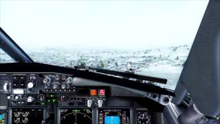 FSX  PMDG 737 NGX Landing at ZurichLSZH  REX  TrackIR [upl. by Erimahs]