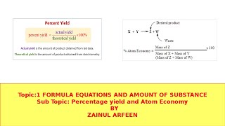 Percentage Yield and Atom Economy IAL As Chemistry Unit 1 Lecture 3 [upl. by Nollek]