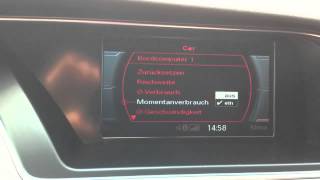 Audi A4 8K A5 8T Q5 8R Facelift Verbrauchsanzeige FISKombiinstrument aktivieren darstellen [upl. by Buzzell684]