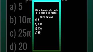 What is the Radius of the Circle Practice 4 maths numberskills mathdrills [upl. by Wescott222]