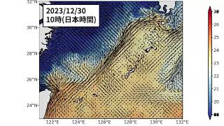 2024年1月8日までの黒潮「短期」予測 番外 沖縄鹿児島周辺 [upl. by Korb]