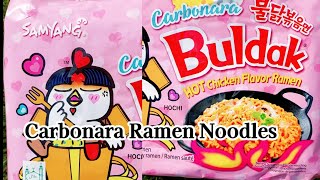 Carbonara Ramen Review  Samyang Ramen Noodles [upl. by Ttesil]