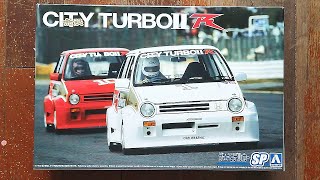 Aoshima 124 Mugen City Turbo II R  Plastic Model Kit Unboxing [upl. by Orpha]