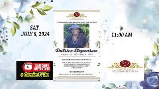 Thanksgiving Service for the life of Datrice Stephenson [upl. by Ayekat]