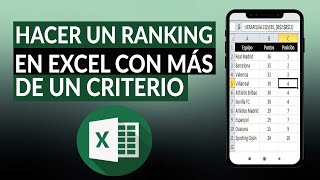 Cómo hacer un ranking en EXCEL con más de un criterio  Paso a paso [upl. by Kcirdot96]