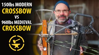 960lbs crossbow vs 150lbs crossbow  TESTED [upl. by Brookhouse]