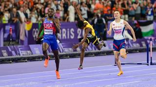 Rai Benjamin Triumphs Over Karsten Warholm for Olympic Gold While Brazils Dos Santos Secure Bronze [upl. by Asiil]