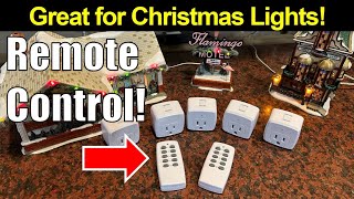 Remote Control Power Outlets Great for Christmas Lights 5Pack by HBN [upl. by Ursas]