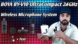 BOYA BYV10 UltraCompact 24GHz Wireless Microphone System [upl. by Ertnom401]