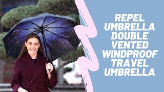 Repel Umbrella Double Vented Windproof Travel Umbrella  100k Bonuses in Description [upl. by Balfore]