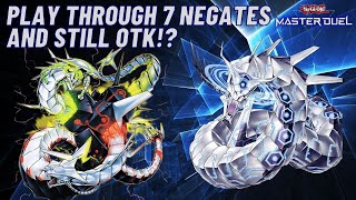 INSANE Cyber Dragon OTK Play Through 7 Negates and still WIN New Decklist YuGiOh Master Duel [upl. by Anallise706]