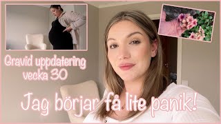 JAG BÃ–RJAR FÃ… LITE PANIK GRAVID UPPDATERING VECKA 30 ðŸ§¸VLOGG 132  AMANDA MARIN [upl. by Siramad]