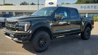 2024 F150 Raptor Shelter Green Black Leather Bucket Seats 35 Liter V6 10 speed Automatic [upl. by Bobinette]