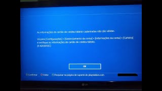 Erro ao Comprar na PSN PLUS  As informações do cartão de crédito ou débito são inválidas [upl. by Yrrum]