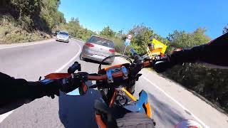 KTM 690 SMC R VS YAMAHA R1 BIG BANG part1 [upl. by Gibby15]