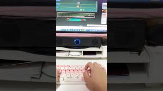 Typing game with my cute keyboard keycaps typingpractice keyboardtyping asmr [upl. by Norita840]