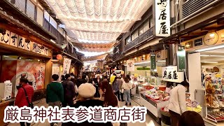 【広島】4K 厳島神社表参道商店街 Hiroshima Itsukushima Shrine Omotesando Shopping Street20231125 [upl. by Tnecillim]