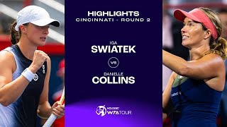 Iga Swiatek vs Danielle Collins  2023 Cincinnati Round 2  WTA Match Highlights [upl. by Zurheide]