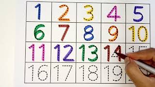 Learning numbers one two three four 123 counting counting numbers for kids1 to 10 1 to 20  275 [upl. by Naujid403]